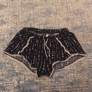 Boho chic short shorts